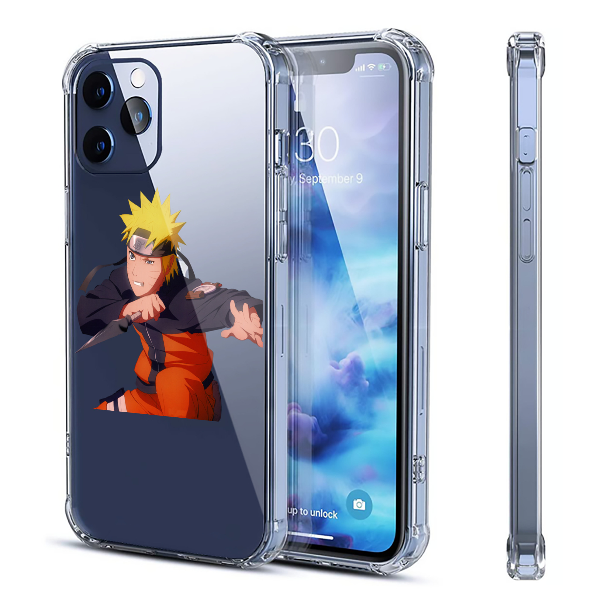 （画像用） NARUTO -ナルト- うずまき ナルト Uzumaki Naruto 【iPhone 12シリーズ対応】透明スマホケース（クリアソフトケース）